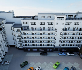 Projekt Bratislavská 56 - vnitroblok pohled z výšky